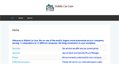 Desktop Screenshot of mobilecarcare.biz