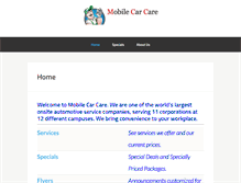 Tablet Screenshot of mobilecarcare.biz